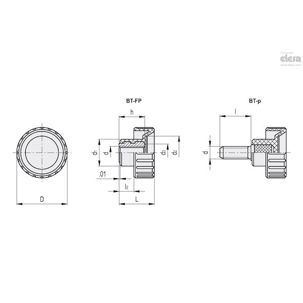 Stainless Steel Threaded Stud, BT.12-SST-p-M3x10